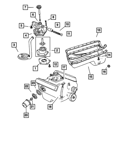 Engine Oiling for 2001 Dodge Ram 1500 #0