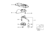 54121857958 - Sliding Roof / Folding Top: Manual Sliding-Lifting Roof Transmission for BMW Image