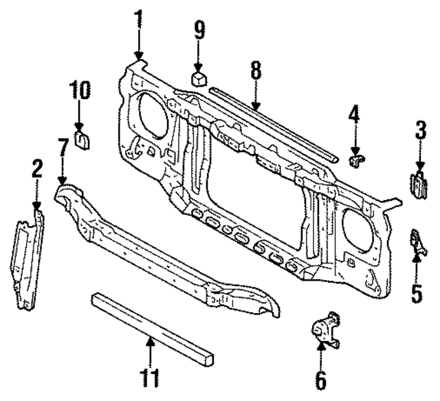 5321134902 - Body: Radiator Support for Toyota Image