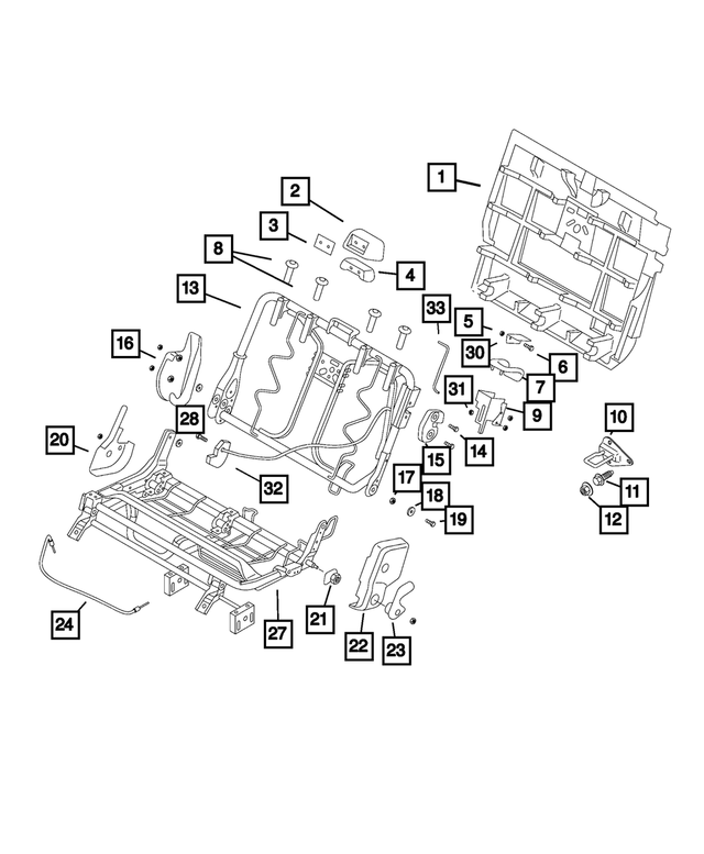 68275723AA - Interior Trim: Rear Seat Back Panel for Mopar Image