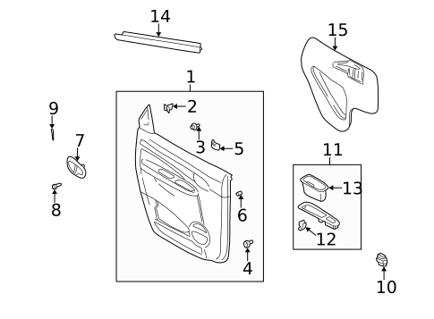 Interior Trim - Rear Door for 2006 Buick Rendezvous #0