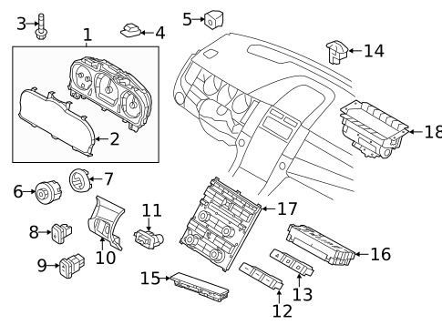 Cluster & Switches for 2010 Ford Taurus #0