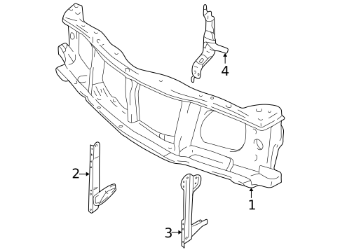 Radiator Support for 2001 Chevrolet Tracker #0