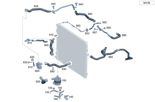 2065014602 - Cooling/Auxiliary Heating: Holder for Mercedes-Benz Image image