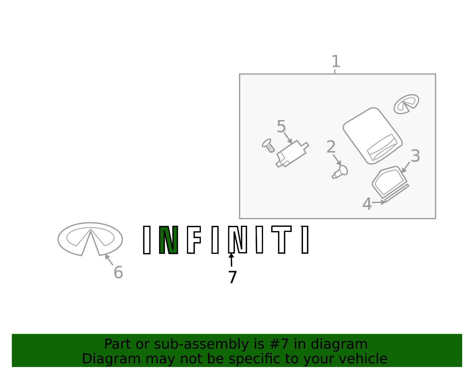84894-AC000 - Deck Lid Emblem 2003-2006 INFINITI G35 | Official