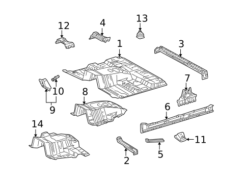 Floor for 2002 Toyota Land Cruiser #0