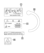 68229421AA - Labels: Temporary Spare Tire Warning Label for Mopar Image