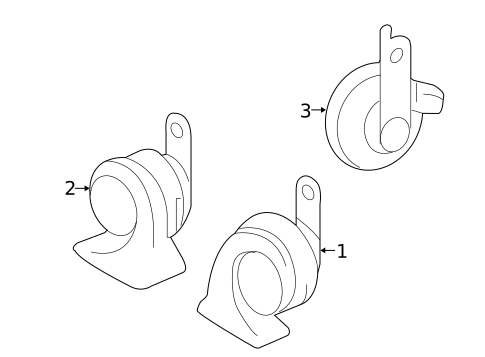 Horn for 2016 Lexus GX460 #0