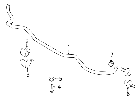 Stabilizer Bar & Components for 2021 Subaru Forester #1