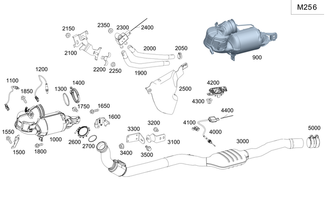 2135405673 - Exhaust System: Electrical Wiring Harness for Mercedes-Benz: CLS450, CLS53 AMG, E300, E350, E400, E43 AMG, E450, E53 AMG, E63 AMG S Image image