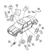4608814AE - Electrical: Power Window Switch, Right for Mopar Image