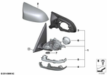 51168061708 - : Outside Mirror Cover Cap, Right, Primed for BMW Image