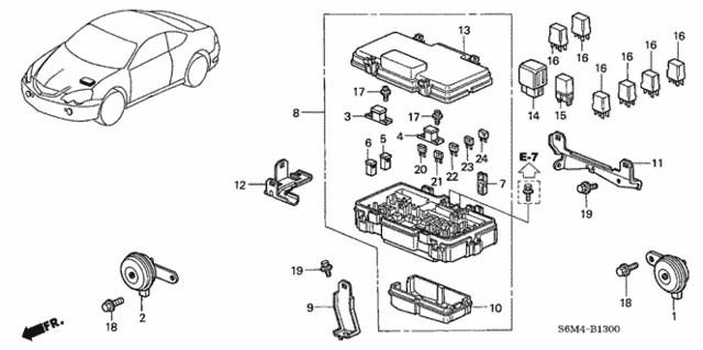 Control Unit (Engine Room) for 2002 Acura RSX #0