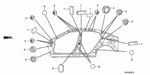 70256SB2000 - Interior/Bumper: SEAL, RR. FLOOR HOLE for Acura Image