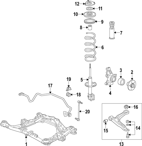Front Suspension for 2007 Honda Ridgeline | OEM Parts Online