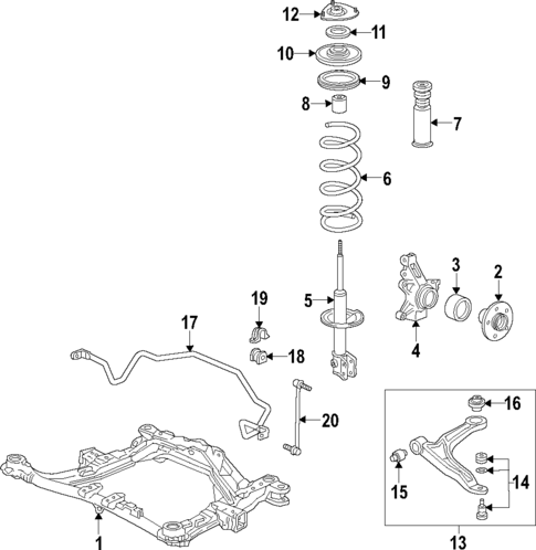 Suspension Components for 2010 Honda Ridgeline #1