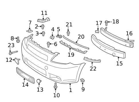Bumper & Components - Front for 2007 Scion tC #0