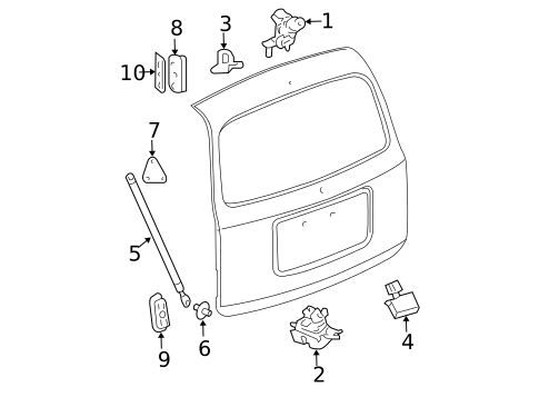 Lock & Hardware for 2007 Chevrolet HHR #1