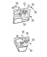 WY931L5AA - : Front Door Trim Panel, Left for Mopar Image