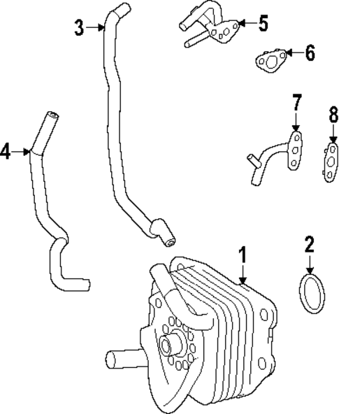 Engine Oil Cooler for 2025 Toyota 4Runner #0