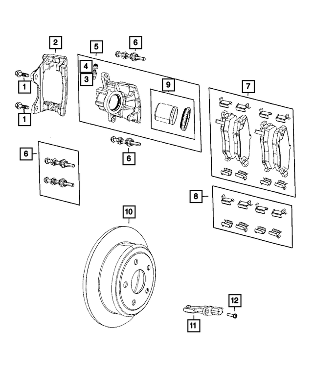 68385516AA - Brakes: Disc Brake Caliper Adapter, Right for Mopar Image