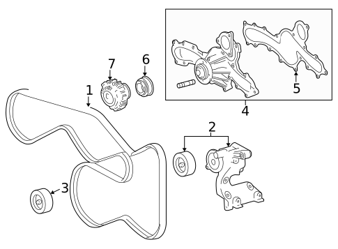 Belts & Pulleys for 2014 Toyota Tundra #0