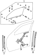 6980150021 - : Window Regulator for Lexus: LS400 Image