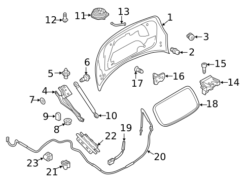 Lid & Components for 2019 Volkswagen Beetle #0