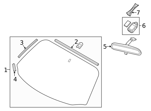 Glass - Windshield for 2019 Fiat 124 Spider #0