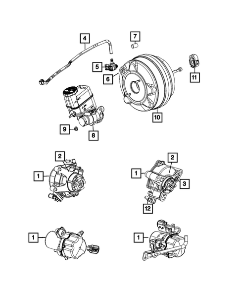 Power Brake Booster for 2022 Jeep Cherokee #0
