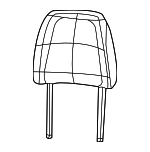 6TC831A6AK - Body: Headrest for Jeep: Grand Wagoneer, Grand Wagoneer L, Wagoneer, Wagoneer L Image