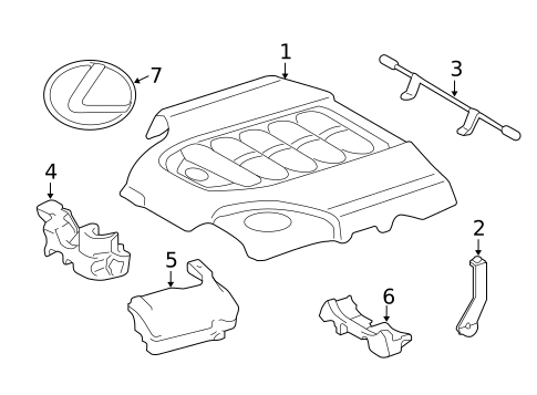 Engine Appearance Cover for 2015 Lexus LX570 #0