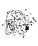 1QF241XXAH - Interior Trim: Front Door Trim Panel, Right for Mopar Image