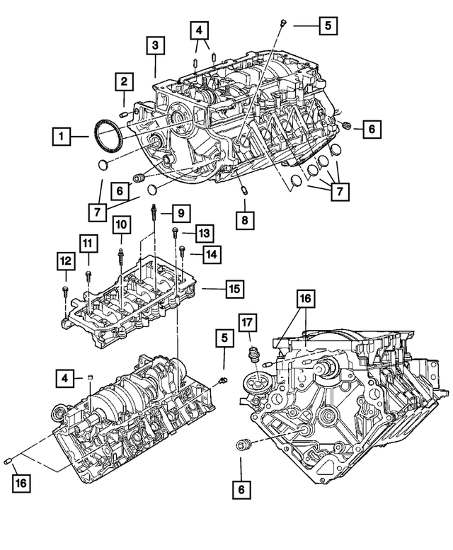 « RL031382AA – 4.7L Gas; Engine : Bloc Court Moteur pour Mopar Image »