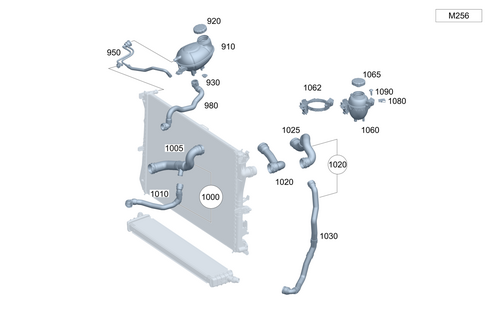 Expansion Tank, Mounting and Hoses for 2019 Mercedes-Benz E53 AMG #0