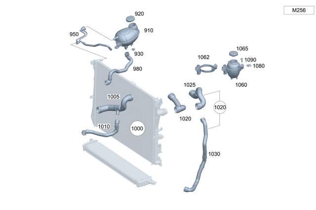2135010902 - Radiator: Coolant Hose for Mercedes-Benz: CLS53 AMG, E53 AMG Image image