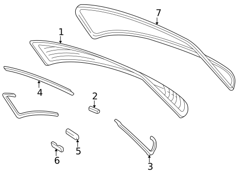Glass & Hardware for 2000 Honda S2000 #0