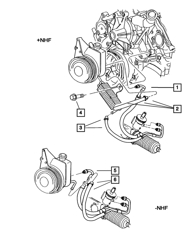 52106416AC - Steering: Power Steering Hose And Cooler for Mopar Image