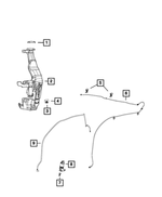 5152030AA - Electrical: Windshield Washer Pump Grommet for Chrysler: 200, 300, Aspen, Pacifica, Sebring, Town &amp; Country, Voyager | Dodge: Avenger, Caliber, Durango, Grand Caravan, Journey, Nitro, Ram 1500, Ram 2500, Ram 3500 | Fiat: 500 | Jeep: Cherokee, Commander, Compass, Grand Cherokee, Grand Cherokee WK, Liberty, Patriot, Wrangler, Wrangler JK | Ram: 1500, 1500 Classic, 2500, 3500, C/V Image