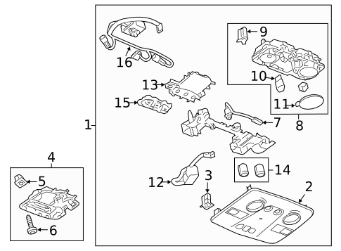 Lighting - Interior for 2017 GMC Acadia Limited #1