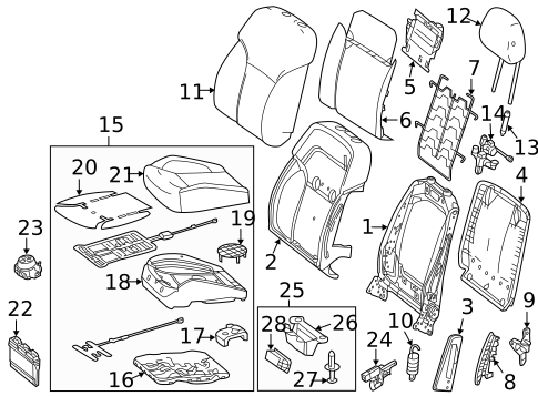 Front Seat Components for 2016 Mercedes-Benz GL63 AMG #1