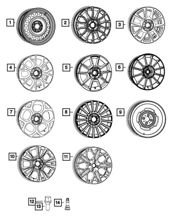 5VJ71DX8AB - : Wheel-Aluminum for Mopar Image
