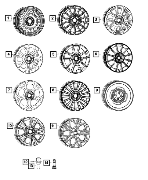 Wheels, Tires and Hardware for 2016 Fiat 500 #0