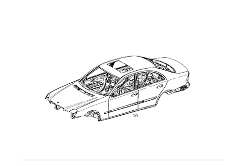 Body Shell for 1994 Mercedes-Benz E500 #0