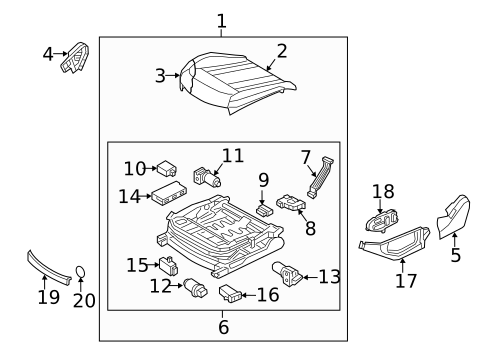 Driver Seat Components for 2015 Hyundai Genesis #2