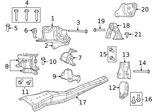 Engine & Trans Mounting for 2007 Jeep Patriot #0