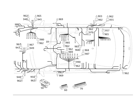 Frame Floor Unit Main Cable Harness for 2013 Mercedes-Benz S600 #0