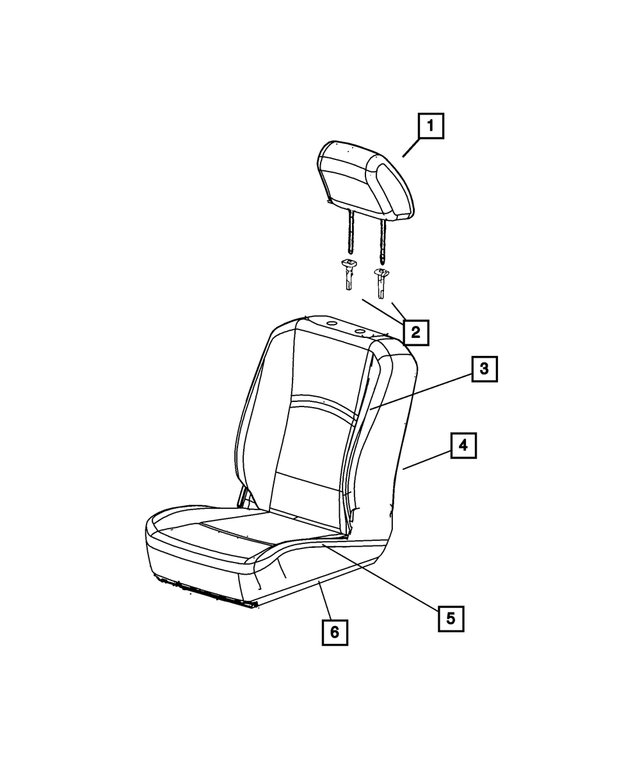 1RM10XDVAA - Interior Trim: Headrest Sleeve, Locking for Mopar Image
