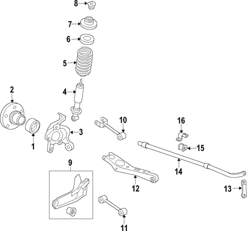 Rear Suspension for 2008 Ford Explorer Sport Trac #1