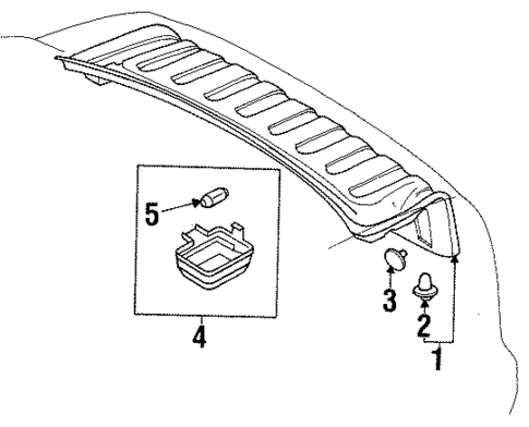 Interior Trim - Trunk for 1999 Mitsubishi Diamante #0